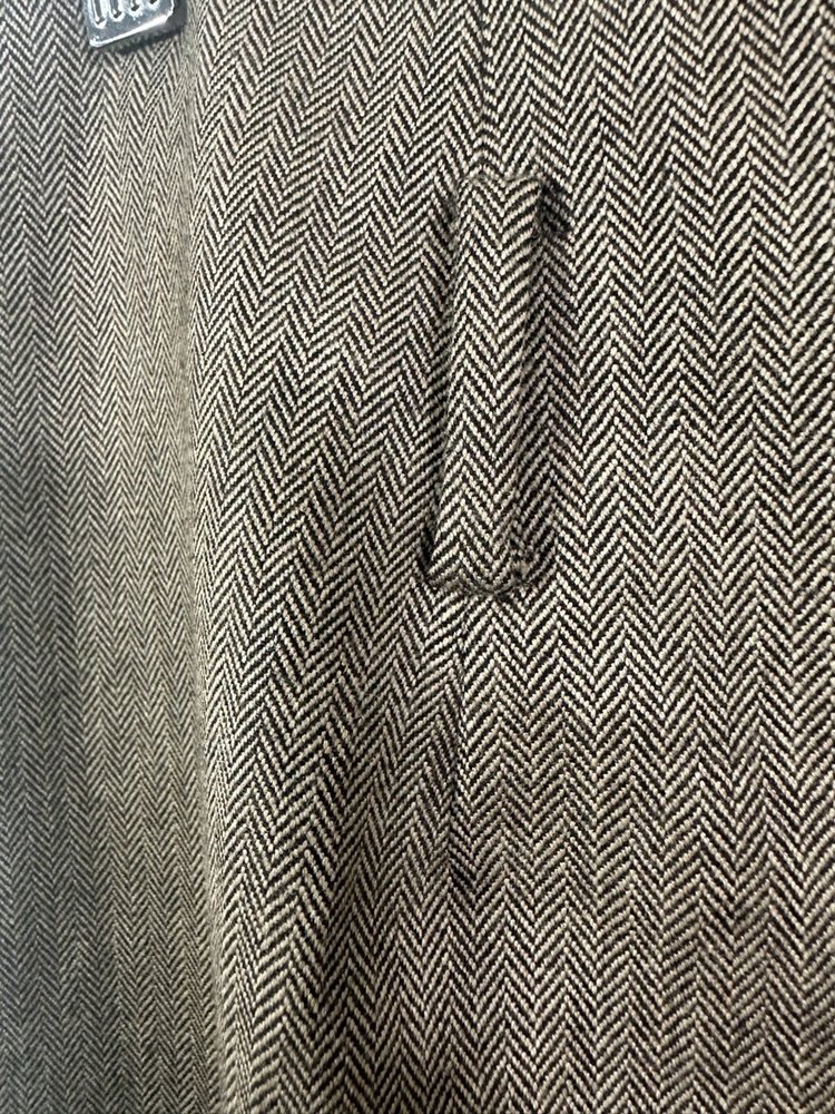 MAGASCHONI COLLECTION Trousers Womens 16 Brown Grey Herringbone Wide Leg - Picture 14 of 14